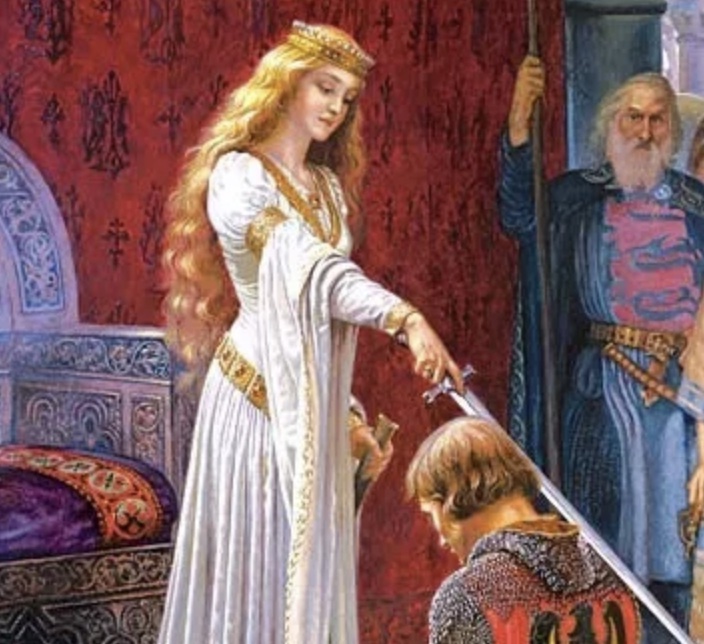 crown knighting a subject