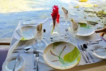 gourmet table at ocean edge