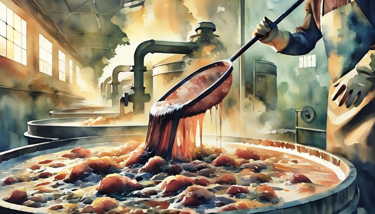 Skimming the molasses from the boil is the essence of the art making rum